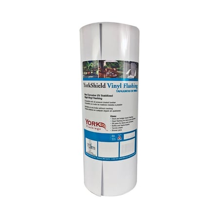 York 10 in. x 600 in. White Vinyl Roll Flashing YO6449